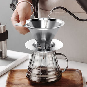 Colador de acero inoxidable Filtro de café Reutilizable Colador de Café Manual Gotero de té Se adapta a GARRAFAS Y la mayoría de las cafeteras - Product Image 2