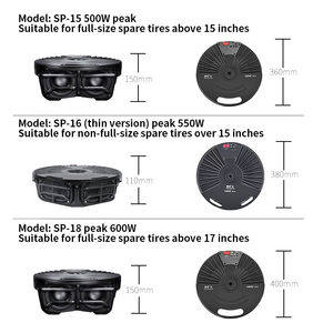 Sistema de Audio para <span class=keywords><strong>Coche</strong></span> Subwoofers de Competición Bajo Asiento Profesional Amplificador de Potencia Incorporado Altavoz Subwoofer Activo para Rueda de Repuesto - Product Image 3