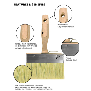 Pinceaux professionnels plats pour peinture murale - Product Image 3