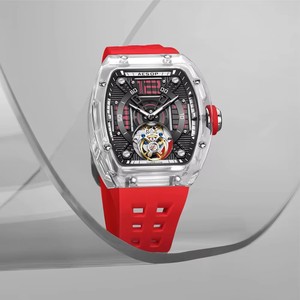 AESOP Tourbillon Movement Mechanical <b>Watch</b> For Man Skeleton K9 Glass Mirror Men's Waterproof <b>Watches</b> Tonneau Transparent <b>Case</b> - Product Image 5