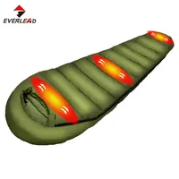 Outdoor Thermal Mummy Electric Battery Heated Sleeping Bag for Cold Weather
