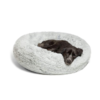 Coussin pour animaux de compagnie, lit pour chien en forme de beignet, doux et moelleux, lavable, canapé apaisant, camas para perros, grand lit pour animaux de compagnie de luxe personnalisé pour chiens et chats