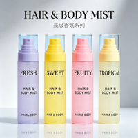 Paquete de 4 pulverizadores de perfume cosmético de tamaño de viaje, coloridos, personalizables, con capacidad ajustable, para cabello y cuerpo, de niebla fina, vacíos, recargables y a prueba de fugas.
