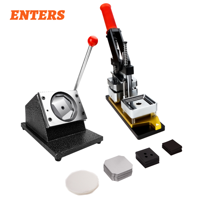 Square  50x50mm Rotating Manual Fridge Magnet Making Machine with 100PCS Materials
