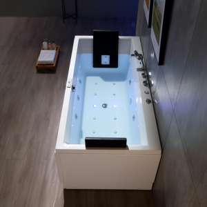 Acrylique 2 personnes pour baignoire, <span class=keywords><strong>massage</strong></span> du cou, trempage, conception autoportante pour salle de bain, utilisation en appartement Taille 1.9m Couples Spa Tub - Product Image 2