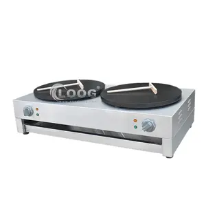 Stainless Steel Kitchen Equipment Electric Crepe Pan Double Head Crepe Machine Commercial Best Crepe Maker