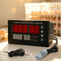 Thermostat numérique automatique pour incubateur à œufs, contrôleur de thermostat pour le contrôle de l'humidité et de la température, portable et précis