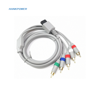 Kabel ganti warna lapisan emas 1.8M, aksesori kabel komponen Host 5 in 1 untuk WIIU - Product Image 1