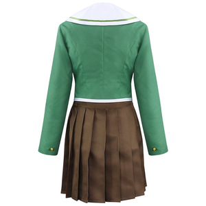 Disfraz de Cosplay de Chihiro Fujisaki de Danganronpa, Chaqueta Verde y Falda Marrón, Conjunto para Mujer, Traje de Anime para Juego de Roles, Material de Poliéster - Product Image 3