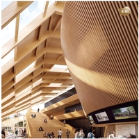 Plafonds décoratifs en aluminium à grain de bois, profilés linéaires en aluminium, bandelettes métalliques en aluminium