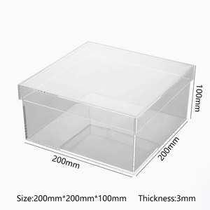 Scatola regalo in acrilico trasparente con fiocco regalo in acrilico trasparente custodia in perspex per imballaggio per la conservazione e la visualizzazione del profumo - Product Image 6