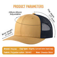 Gorras Trucker de Secado Rápido, Transpirables e Impermeables, con Malla de Poliéster y Algodón Sostenible, Bordado 3D, Envío Rápido