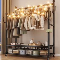 Meubles de chambre d'hôtel, porte-manteau double en métal pour intérieur, armoire à chaussures avec porte-manteau pour le salon