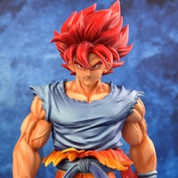 Figura de Anime Super Saiyan Goku con Doble Cabeza y Luz LED, Modelo de PVC GK, con Caja de Cartón, Venta al Por Mayor