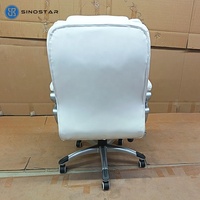 Chaise de bureau de direction en cuir de qualité supérieure, design contemporain, caractéristiques ergonomiques, hauteur réglable, pivotante, accoudoirs réglables