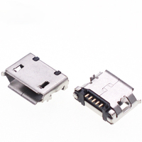 Conector Micro USB de 5 pines SMT, conector tipo B hembra, SMD DIP, conectores de carga USB