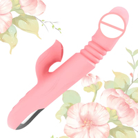 Vibrateur chauffant de voyage pour femmes, 42 degrés, télescopique, 7 vitesses, rechargeable par USB, IPX6