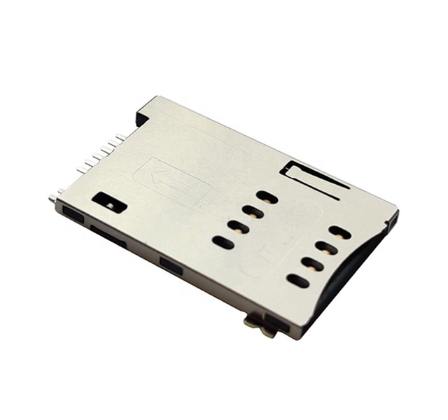 MUP 6P+Switch Push Push Type Sim Card Reader for POS Terminal Mobile Phone Smt Card Connector for Taxi Payment Terminal