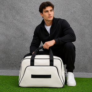 Bolsa <span class=keywords><strong>de</strong></span> <span class=keywords><strong>Golf</strong></span> Personalizada con Logotipo <span class=keywords><strong>Titleist</strong></span>, Bolsa <span class=keywords><strong>de</strong></span> Viaje Deportiva <span class=keywords><strong>de</strong></span> Cuero PU con Compartimento Independiente para Zapatos, Gran Capacidad, para Fin <span class=keywords><strong>de</strong></span> Semana, para Hombre - Product Image 4