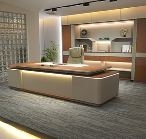 <span class=keywords><strong>MDF</strong></span> MFC Escritorio ejecutivo de alta calidad Mesa de oficina de madera Mesa de oficina lujosa Escritorio de jefe - Product Image 1