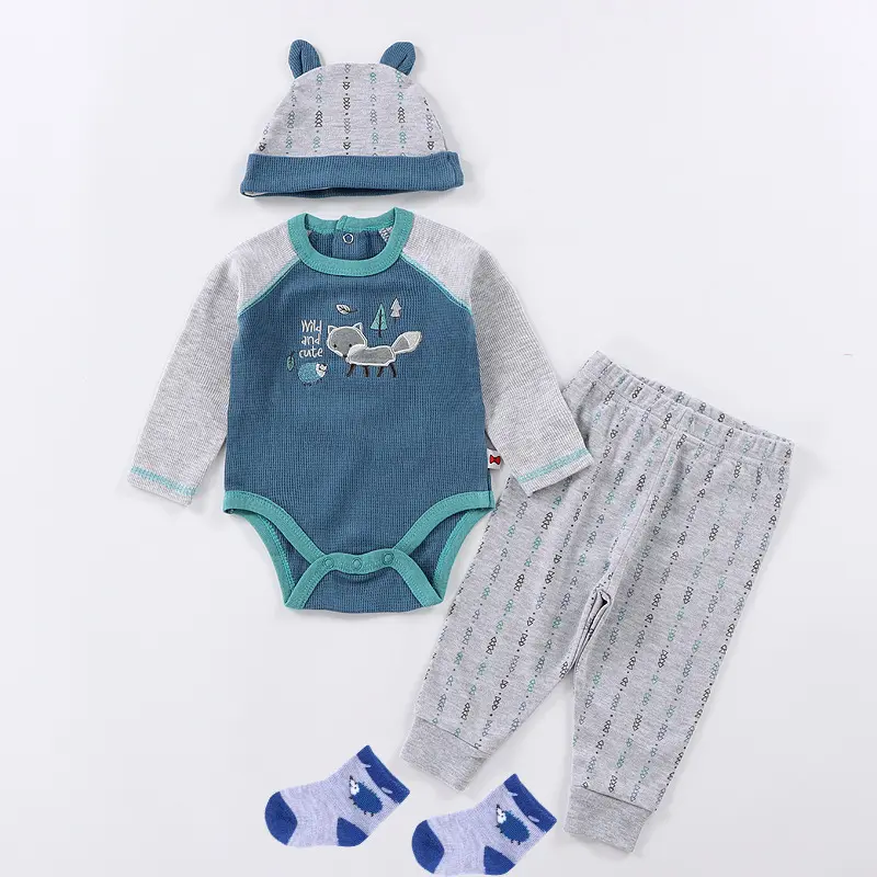 5 pcs newborn baby clothes sets gift romper jumpsuit bib baby gift sets 100 % cotton boutiques