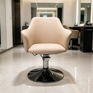 Fauteuil de Barbier Contemporain en Similicuir avec Relevage Hydraulique, Hauteur Réglable, Base Ronde, Mobilier de Salon - Product Image 6