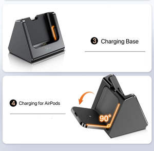 Le plus récent support de banque d'alimentation sans fil magnétique détachable 4 en 1 Base de charge sans fil <span class=keywords><strong>amovible</strong></span> pour <span class=keywords><strong>iphone</strong></span> iwatch airpods - Product Image 3