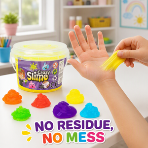 6 Color Bucket Slime With Powder Sensory Stretchy <b>Fidget</b> <b>Toy</b> For Kids Creative Activity Gift Wholesale - Product Image 2