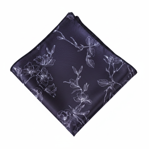 <b>White</b> Polka Dot Jacquard Woven Collar Handkerchief on Grey - Product Image 2