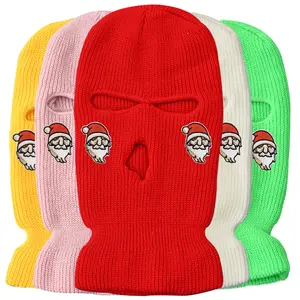 Bonnet d'hiver coloré en tricot pour hommes et femmes, tricoté, personnalisé, masque de Ski, pour l'extérieur, Logo, 2020