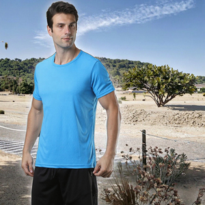 Camiseta de Verano para Hombre, Personalizada OEM, Cuello Holgado, Secado Rápido, Manga Corta, Tejido Jersey, Seda de Hielo, Tallas Grandes Disponibles - Product Image 3