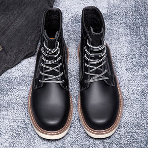 Nuevas botas de cuero genuino de puntada de precisión de alta calidad para hombres, talla grande 48, marca famosa, fábrica de zapatos Oxford clásicos de Inglaterra - Product Image 3