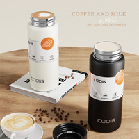 Vente chaude 400ml Bouteille D'eau Noire avec Poignée Thé Café Thermos Flacon Direct Potable Thermos Sous Vide Thermos D'affaires