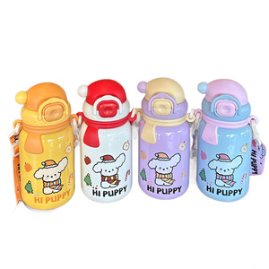 Hi Puppy Stainless Steel Water Bottle 500Ml Insulated With Straw Kids Camping Drinkware - Product Image 5