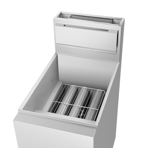 Friteuse industrielle à gaz sur pied, 1 cuve, 2 paniers, 25 litres, 2 ou 3 brûleurs en <span class=keywords><strong>option</strong></span> avec robinet d'huile - Product Image 2