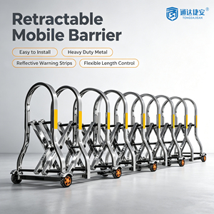 Barrière accordéon manuelle extensible en aluminium OEM, <span class=keywords><strong>5</strong></span> mètres, pour croisement, garantie 2 ans, barrières de circulation, <span class=keywords><strong>portail</strong></span> pliant en carton - Product Image 4