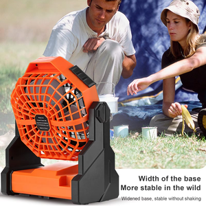 Nouveau ventilateur de camping portable USB rechargeable en plastique avec lumière LED, moteur sans balais, autonomie de plus de 12h - Ventilateur de tente extérieur, vente en gros usine - Product Image 5