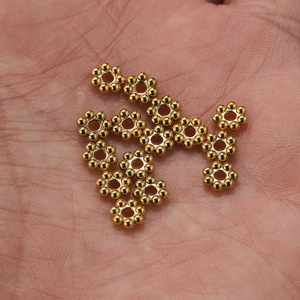 Snowflake <b>Spacer</b> Gold Beads Gold Color Flower <b>Spacer</b> Beads for Jewelry Making Findings - Product Image 4
