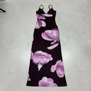 Vestido Largo Ajustado Tipo Camisola con Estampado Floral, Estilo Romántico Francés, Vestido Elegante y Sexy para Mujer - Product Image 6