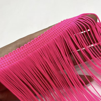 Frange en nylon doux épaissie de 15 cm, à double rangée de longues franges multiples, pour garniture latine, taille personnalisée
