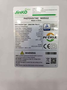 Best Selling <b>Jinko</b> Solar Monocrystalline 580w 580Wp Tiger Pro Pv Solar <b>Module</b> JKM580M-7RL4-V - Product Image 5