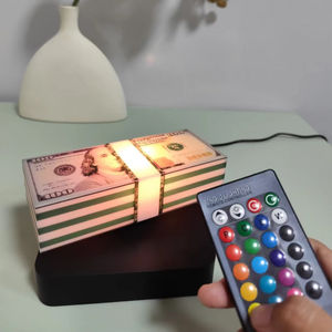 Lámpara Nocturna Creativa HCNT con Modelo de Dinero Flotante, Luz de 16 Colores con Control Remoto, un Producto Moderno y Tecnológico - Product Image 1