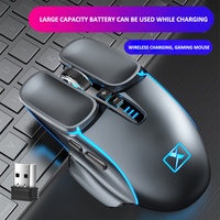 Mouse Game menyala 2.4ghz PC nirkabel ergonomis, Mouse Game komputer Aksesori kantor LED 3D Usb gaya baru