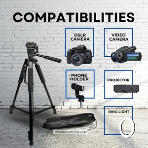 Premium Professional Tripod Phone Video Camera Ring Light <b>Stand</b> Tripod for Aluminum Travel DSLR Camera <b>Stand</b> Tripod - Product Image 3