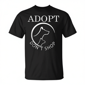 Camiseta para amantes de perros y gatos Adopt Don't Shop, camiseta promocional de rescate de animales para mujer - Product Image 2