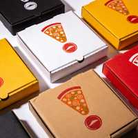 Boîte à pizza triangulaire en carton blanc de qualité alimentaire personnalisée avec impression offset, emballage jetable pour pizza en tranches