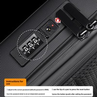Sac à dos pour ordinateur portable à grande capacité pour homme, avec serrure à code, en denim, pour les professionnels, imperméable, extensible, coque rigide, pour jeux PC, en polyester