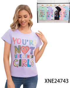 เสื้อยืด Comodo7สั้นน่ารักสไตล์สตรีทใหม่คอกลมแขนสั้นพิมพ์ลายตัวอักษรทำจากผ้าตาข่าย - Product Image 2