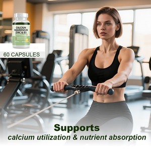 <span class=keywords><strong>Calcium</strong></span> Magnésium Zinc Vitamine D3 600UI Santé osseuse adulte Absorption du <span class=keywords><strong>calcium</strong></span> 60 capsules/flacon |   Vente en gros directe d'usine OEM - Product Image 6