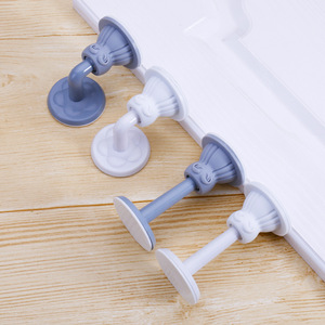 Butée de porte en silicone à aspiration murale, bloqueur de porte automatique pour la protection des portes de salle de bain - Product Image 1